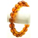 Cognac round beads Baltic amber bracelet 10 mm.-RAU320